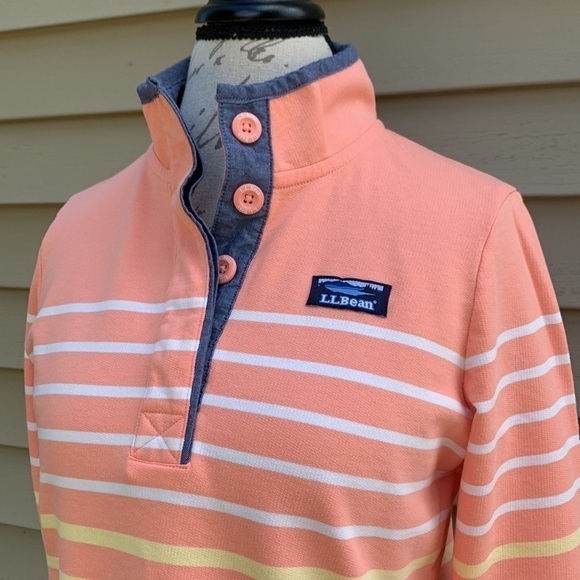 L.L. Bean Women's Soft Cotton Rugby Stripe Pullover - Picture 2 of 13
